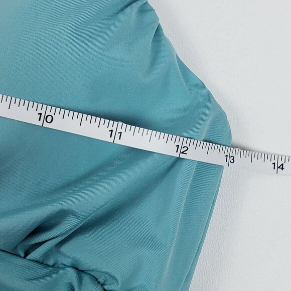 Becca Bristol Plunge One-Piece Cutout Crisscross Swimsuit Mineral Blue Size S - Picture 9 of 16